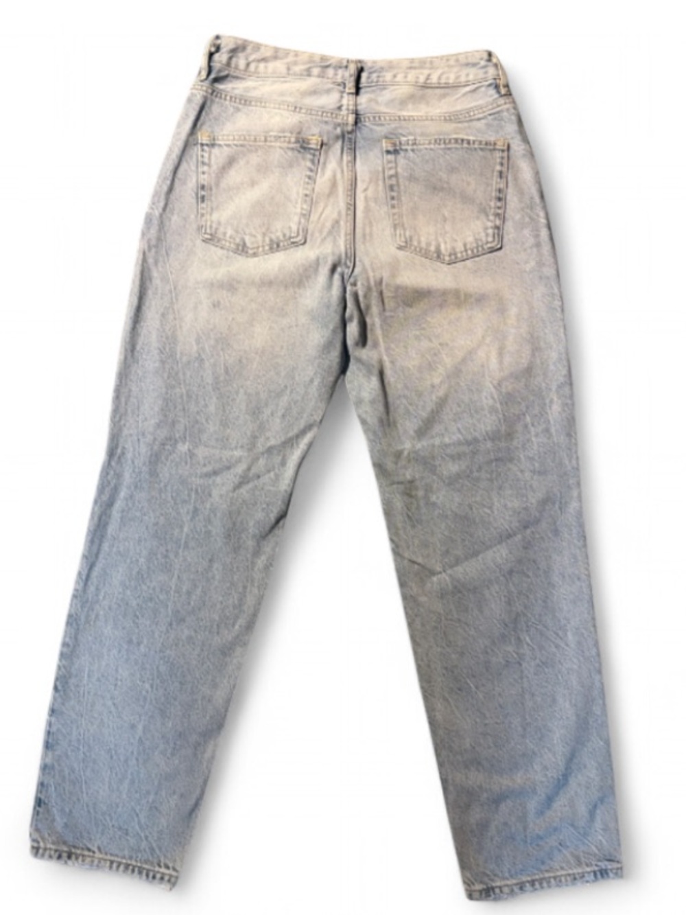 Denim Collection Distressed Light Wash Straight Leg Jeans NWOT - Picture 2 of 3